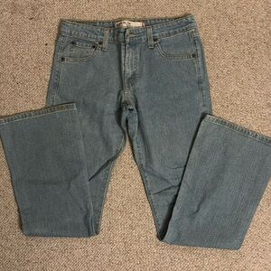 Levi Super Low Rise Bootcut Light Wash Jeans